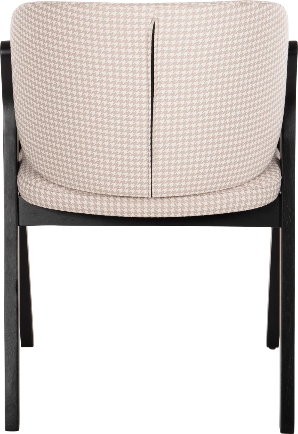 Karrige për ngrënie HANA FH9746.01 dru gome në të zezë-me pëlhurë në të bezhë 55x60x84H cm., set prej 2 copë