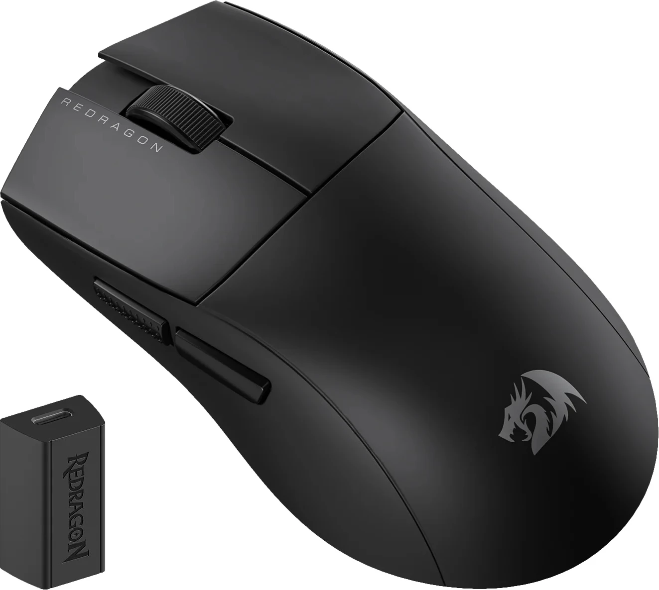 Maus wireless gaming Redragon K1NG Pro M916-PRO-1K 26K DPI, 49 g, 3 mënyra lidhjeje, i zi