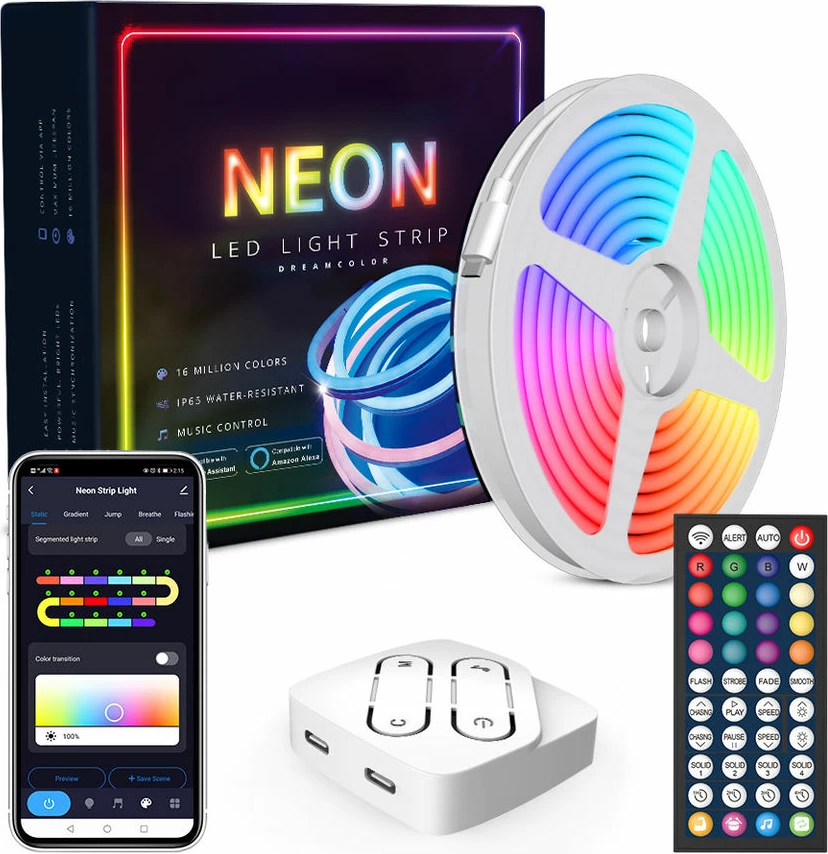 Drita LED Tech Time Smart Life Wi-Fi RGB Color Neon LED Strip Light ( 5M 300LED IP65 )