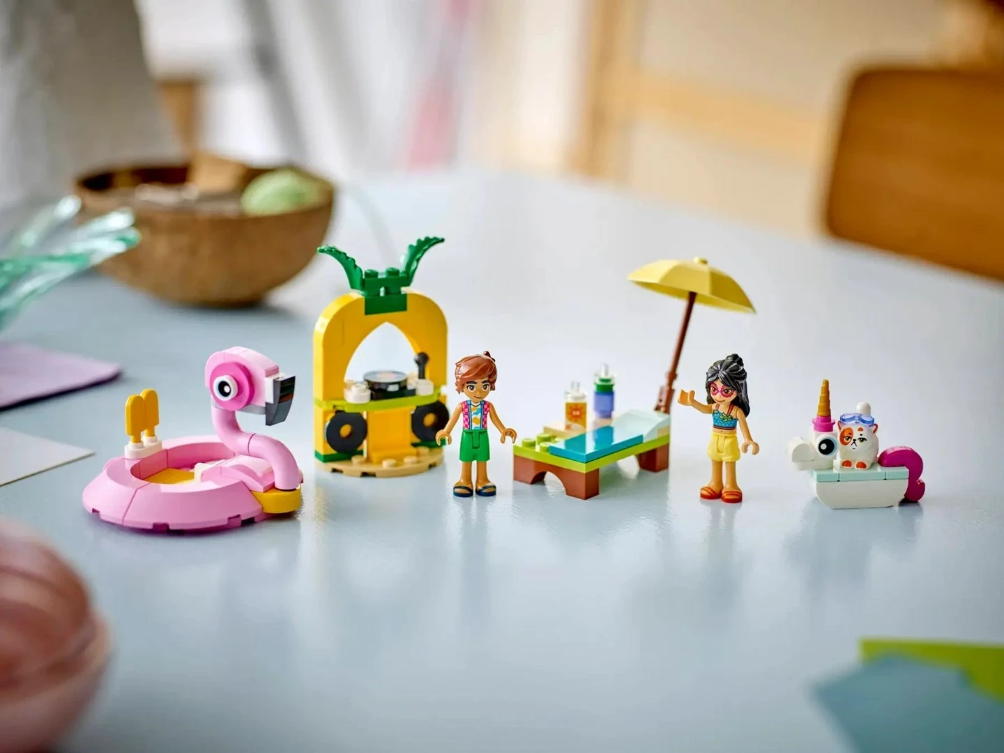 Set lodrash LEGO Friends 42658 Unicorn & Flamingo Pool Party, 99 pjesë