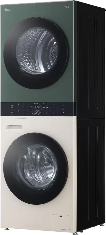 Lavatrice-tharëse kullë LG WT1210EGF 12/10 kg 1400 rpm WiFi, jeshile-bezhë