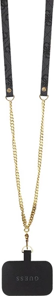Mbështjellës Guess GUHCP14LP4TDSCPK për iPhone 14 Pro, Crossbody 4G Metal Logo, i zi me rrip