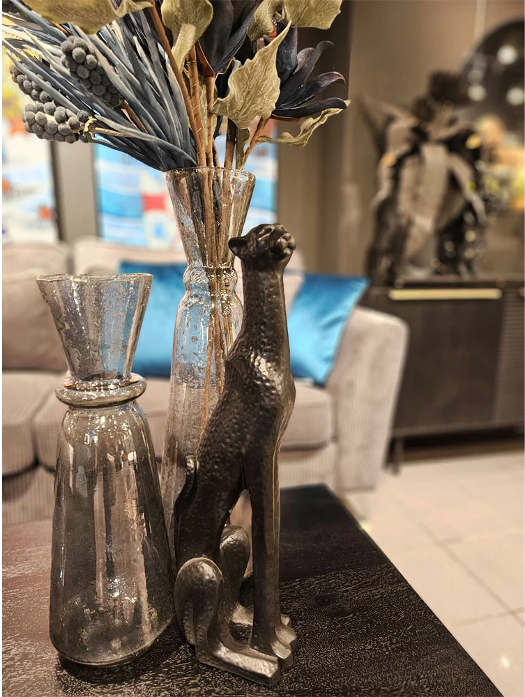 Vazo Among, qelq gri, 18x18x56cm