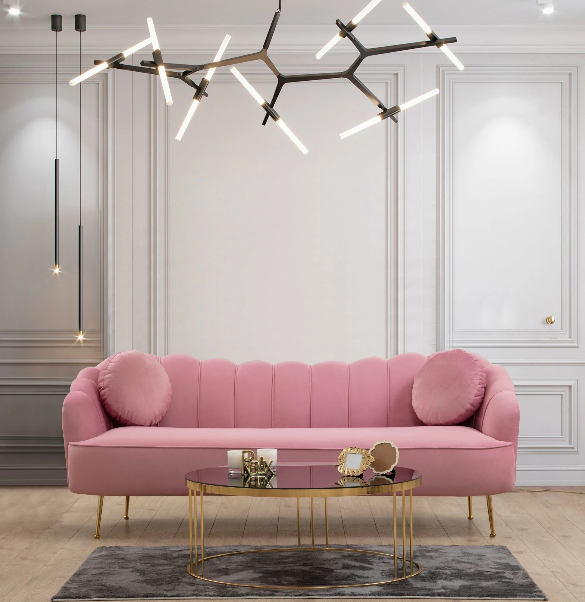 Divan treshe, ngjyrë dusty rose, Atelier del Sofa, Istiridye