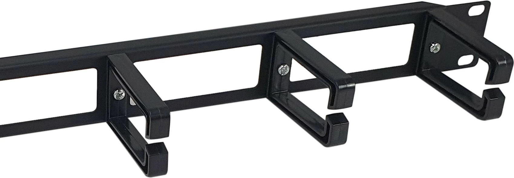 Panel menaxhimi kabllosh Equip 19" rack mount, 1U, plastikë/çelik, zi