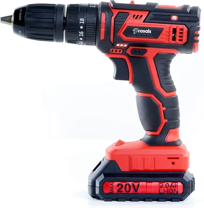 Kaçavidë/spiralë pa kabllo Casals CID2050B, 20V, 1 bateri, e zezë-kuqe