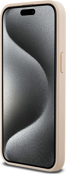 Mbështjellës DKNY Mono Stripe & Metal Logo për iPhone 15 Pro Max, Rozë