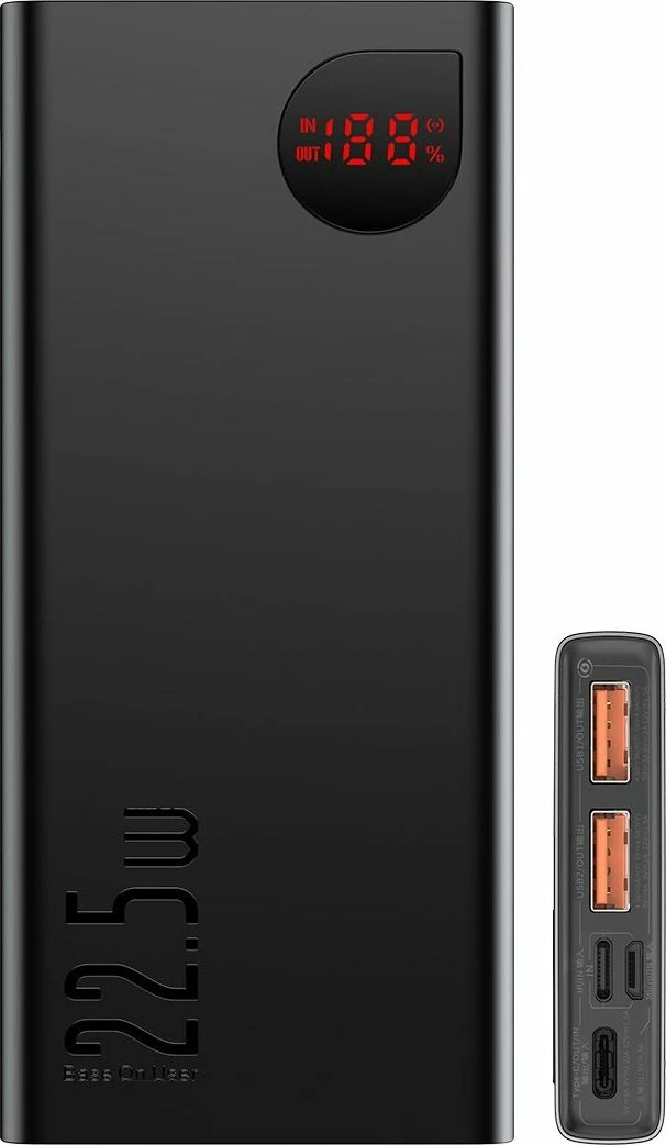 Powerbank Baseus Adaman 10000mAh 22.5W me display, 2x USB-A + USB-C, i zi