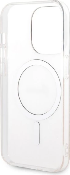 Mbështjellës + karikues pa tela MagSafe Guess 4G Print, për iPhone 14 Pro Max 6.7", 20W, USB‑C, rozë, set