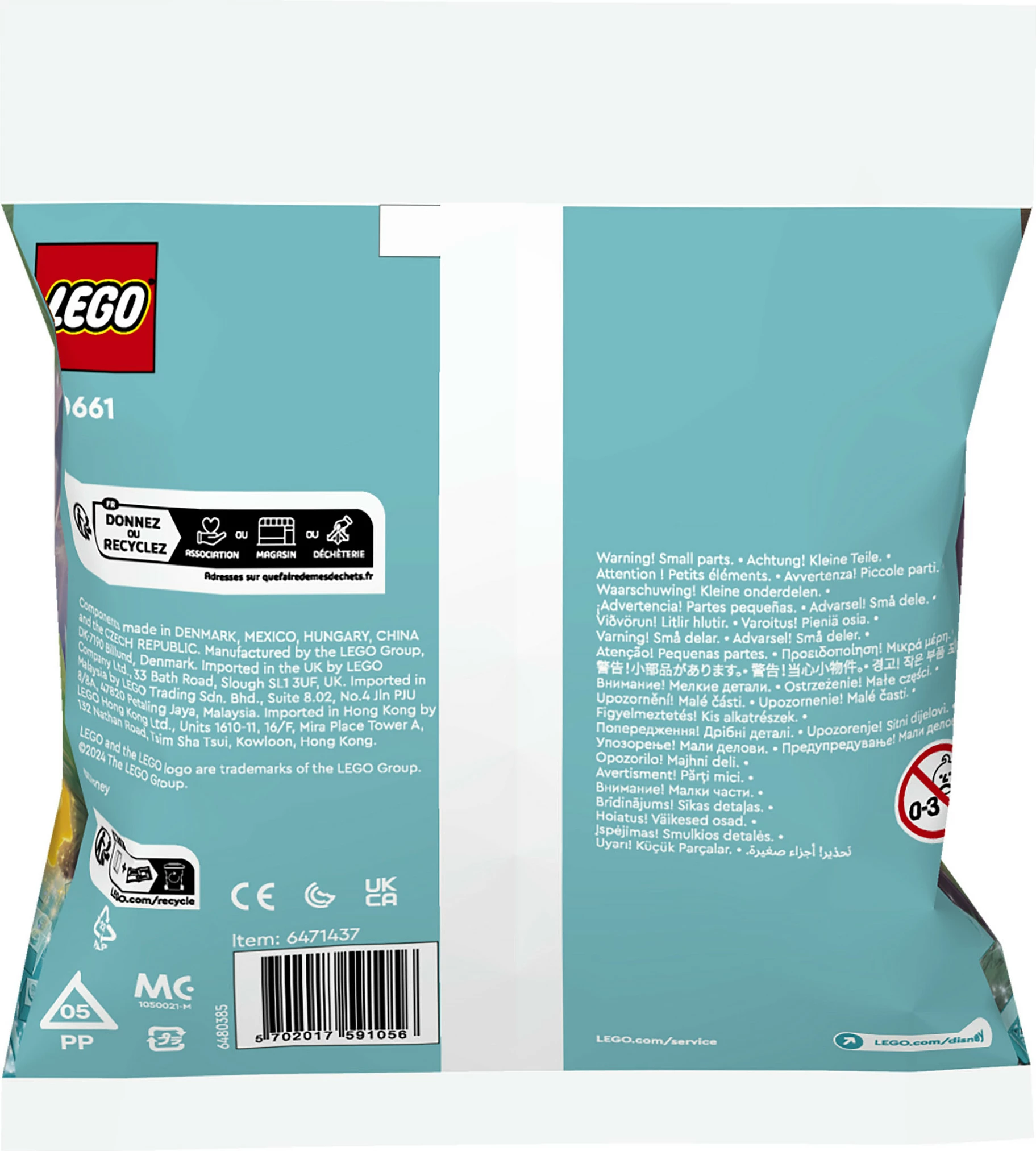 Set ndërtimi LEGO Disney Princess 30661 Asha's Begrungsstand, 46 pjesë, multikolor