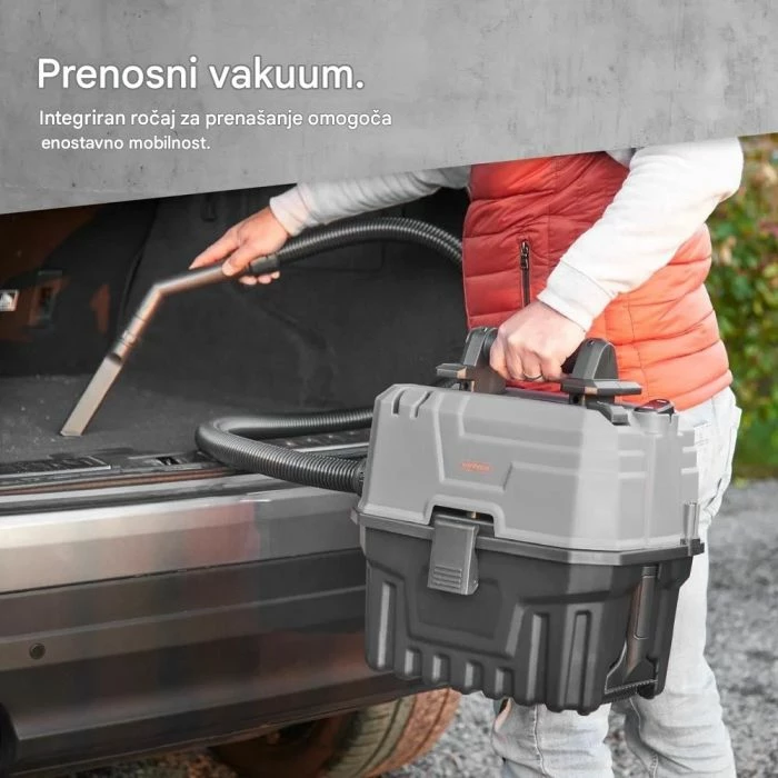 Fshesë me korrent VONHAUS 3500391 për të lagësht dhe të thatë, 1200 W, rezervuar 15 L, funksion fryrje, gri/zezë