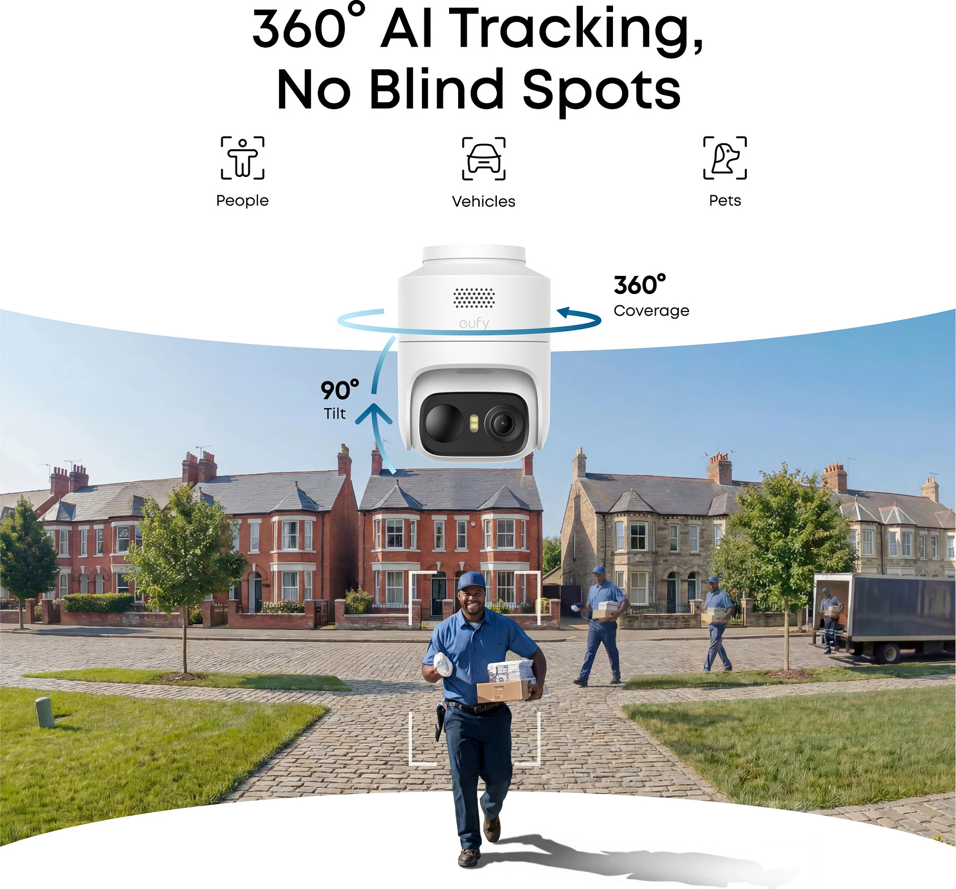 Kamerë sigurie Wi-Fi EUFY eufyCam C36 Solo, me panel solar, e bardhë