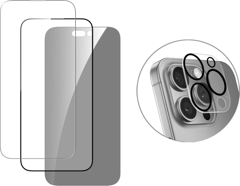 Mbështjellës 4smarts për iPhone 16 Pro Max, me karikues, mbrojtës ekrani 9H, zi/gri/transparente/bardhë