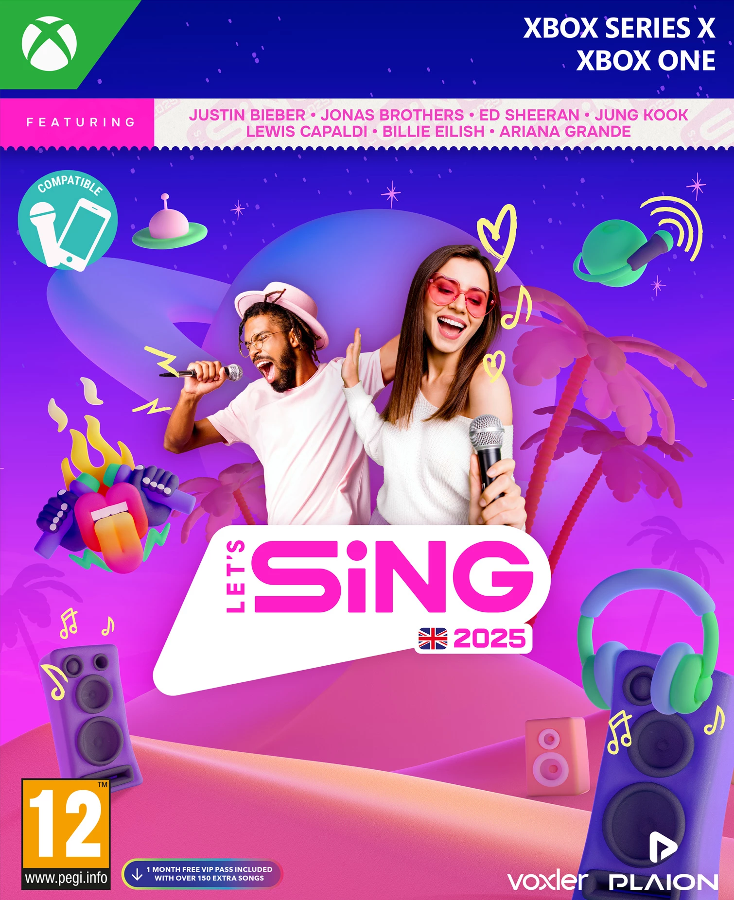 Lojë karaoke Plaion Let's Sing 2025, Xbox Series X|Xbox One, PEGI 12