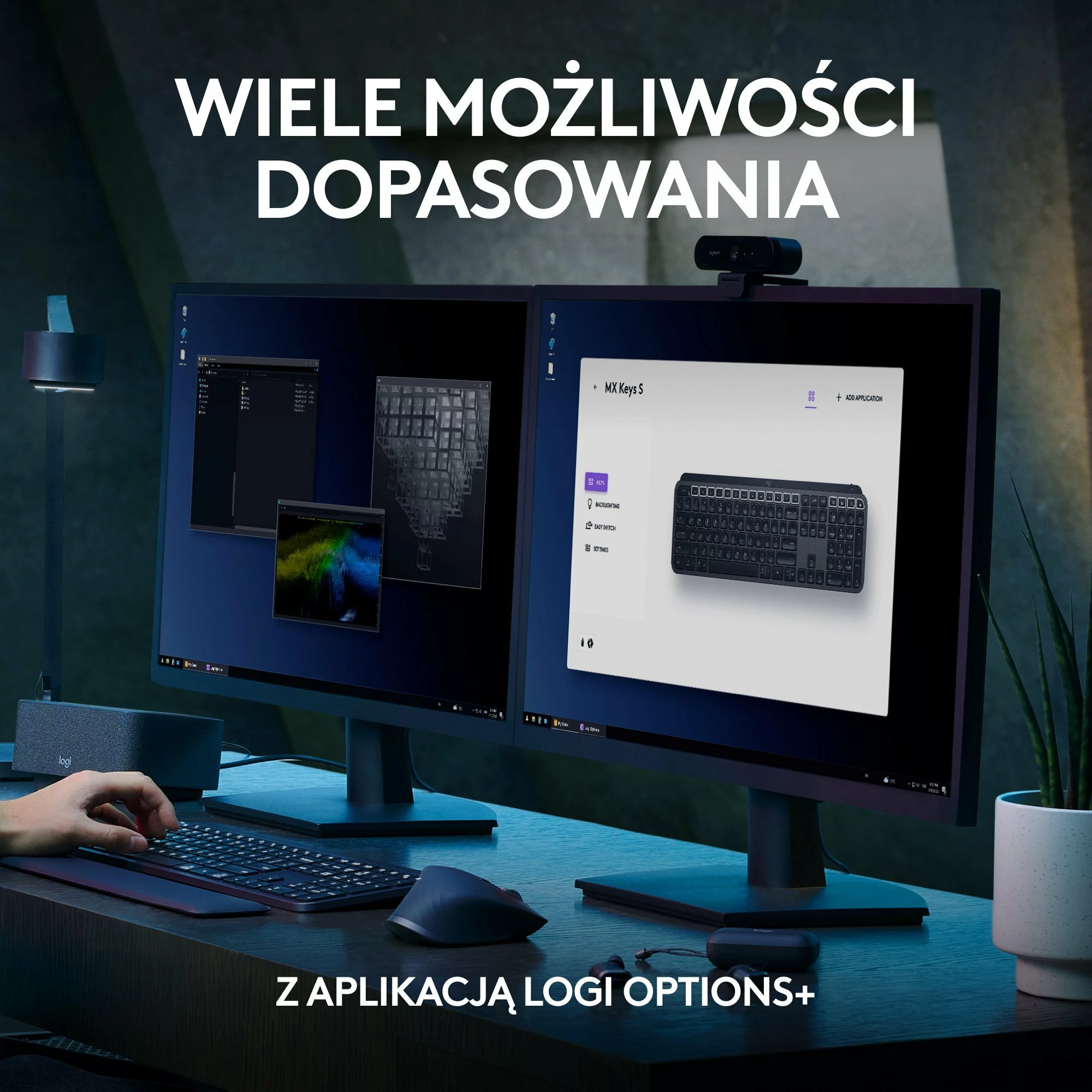 Tastierë wireless Logitech MX Keys S 920-011588, layout US INTL, me ndriçim, me numpad, gri 6