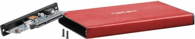 Kutia për hard disk të jashtëm NATEC Rhino Go NKZ-1279, e kuqe