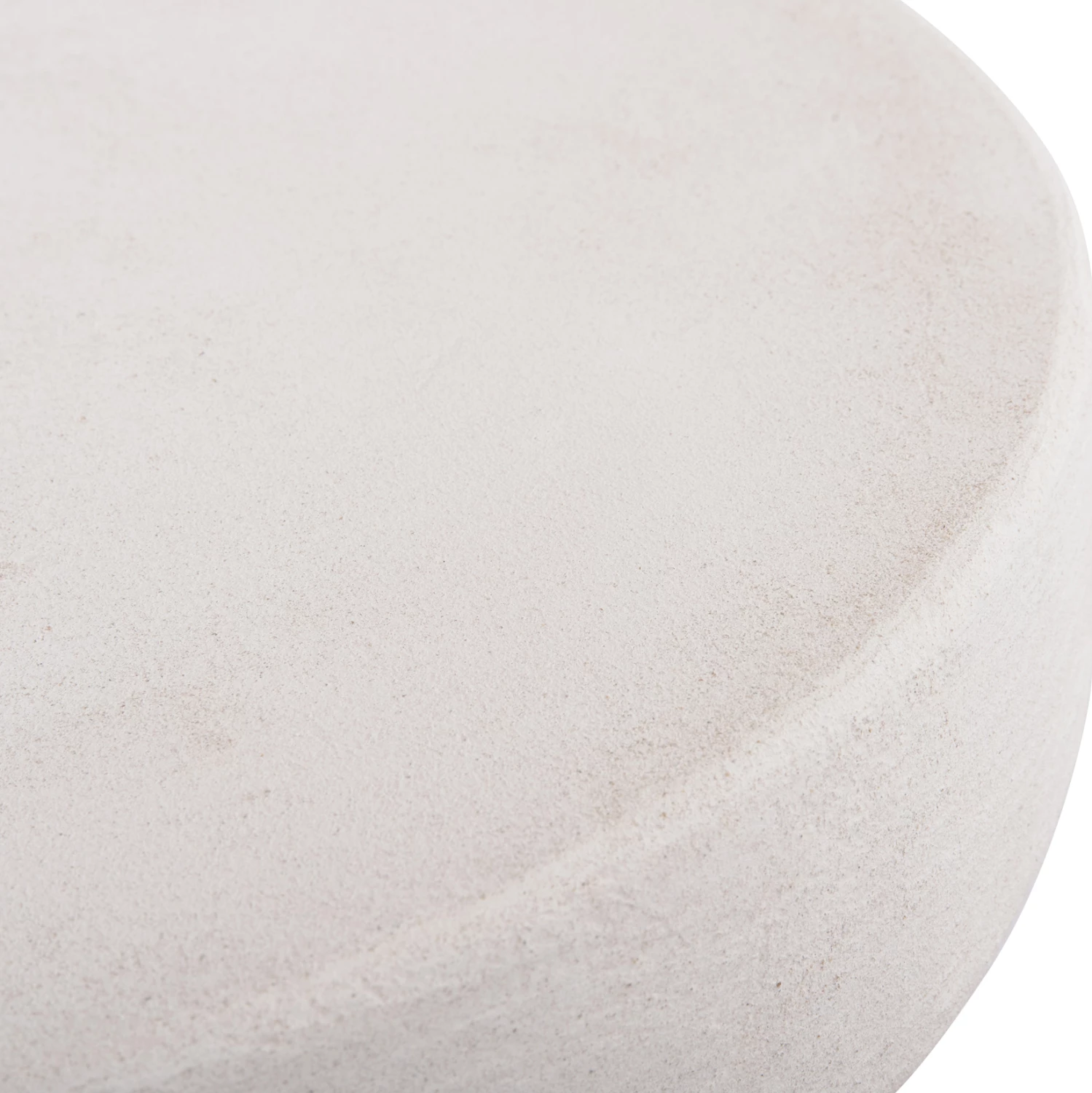 Tavolinë kafeje e rrumbullakët seri Santorini FH18051 MDF ngjyrë off-white Φ60x42.5Hcm.