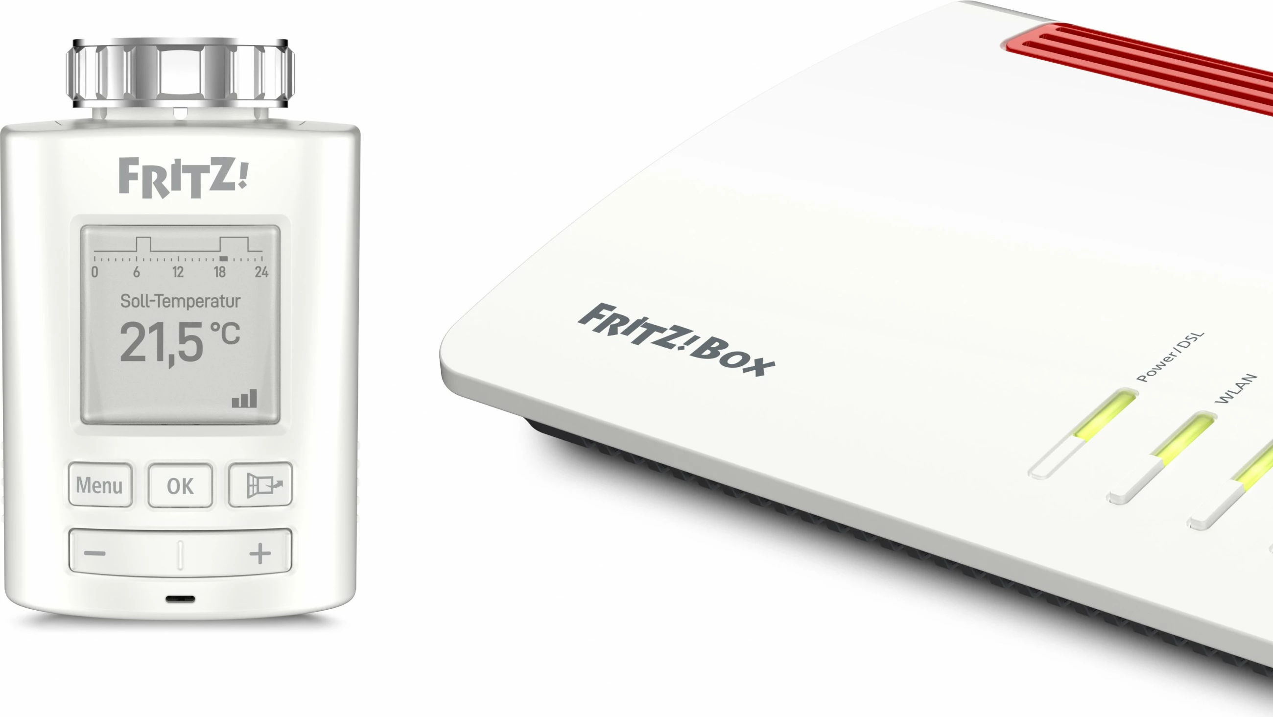 Termostat i mençur AVM FRITZ!DECT 301, kontroll me smartphone, i bardhë