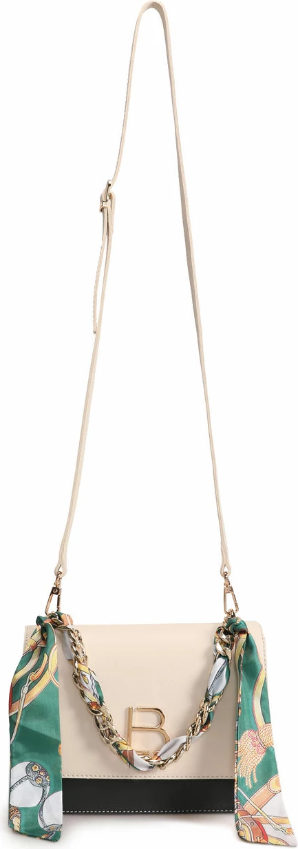 Çantë crossbody Lucky Bees, krem dhe e gjelbër e errët, 918