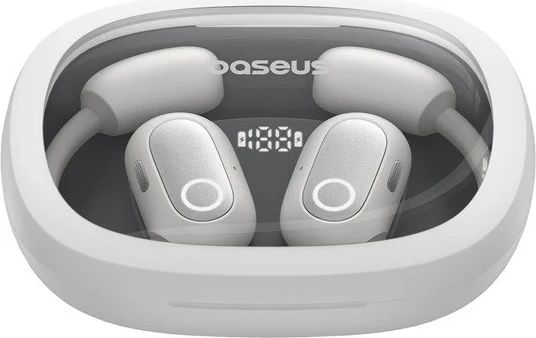 Kufje Baseus Eli Fit Open-Ear, Wireless, Bluetooth, USB Type-C, Bardhë