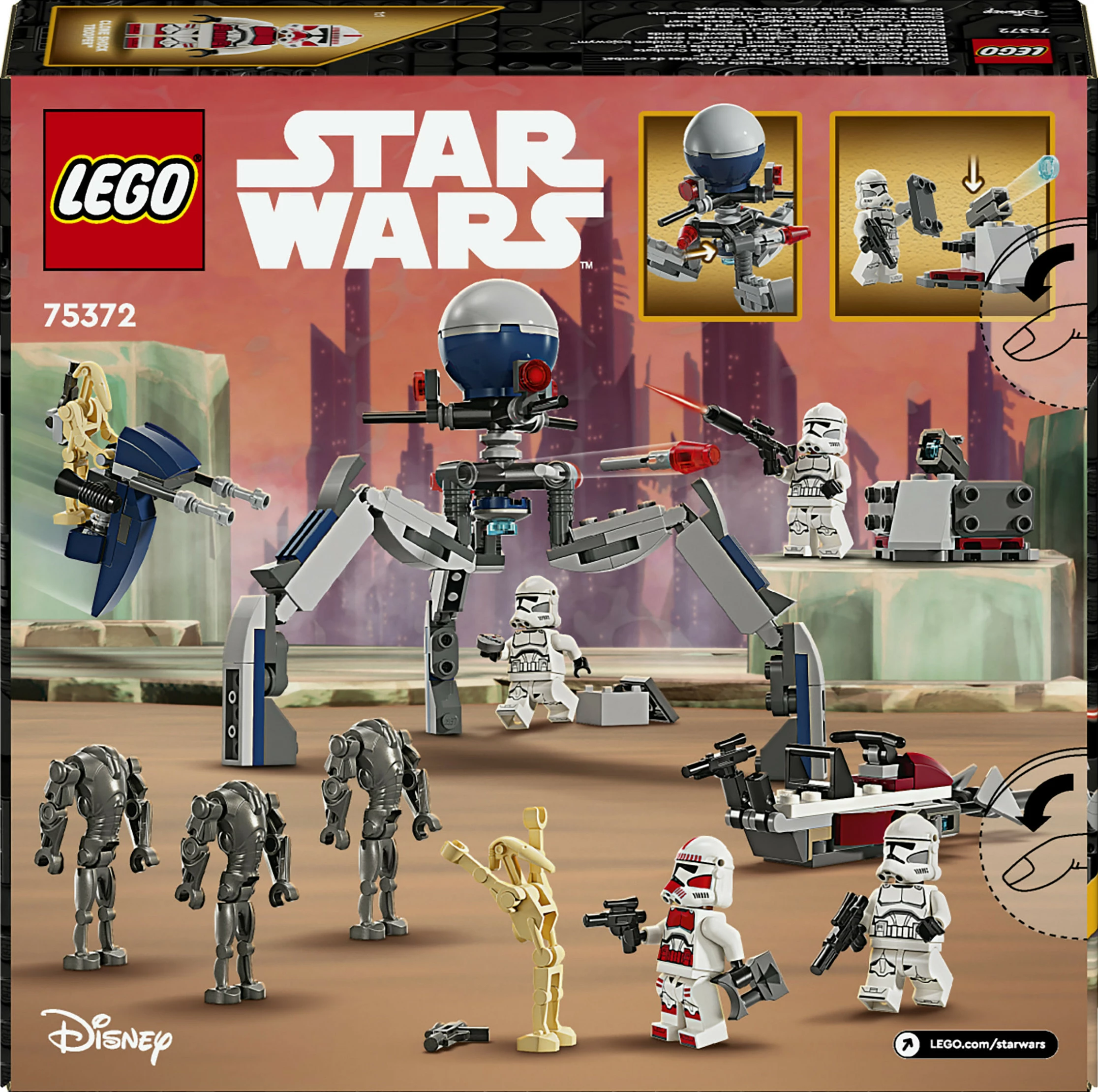 Set ndërtimi LEGO Clone Trooper & Battle Droid, 215 pjesë, plastikë, shumëngjyrësh