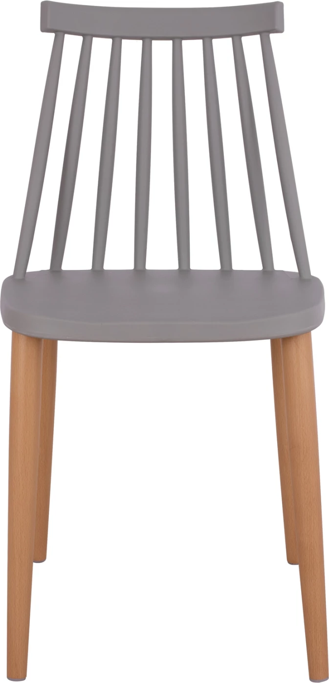 Karrige për ngrënie, FH8052.10 Vanessa, gri me këmbë metalike, 43x46,5x82cm, set prej 4 copash