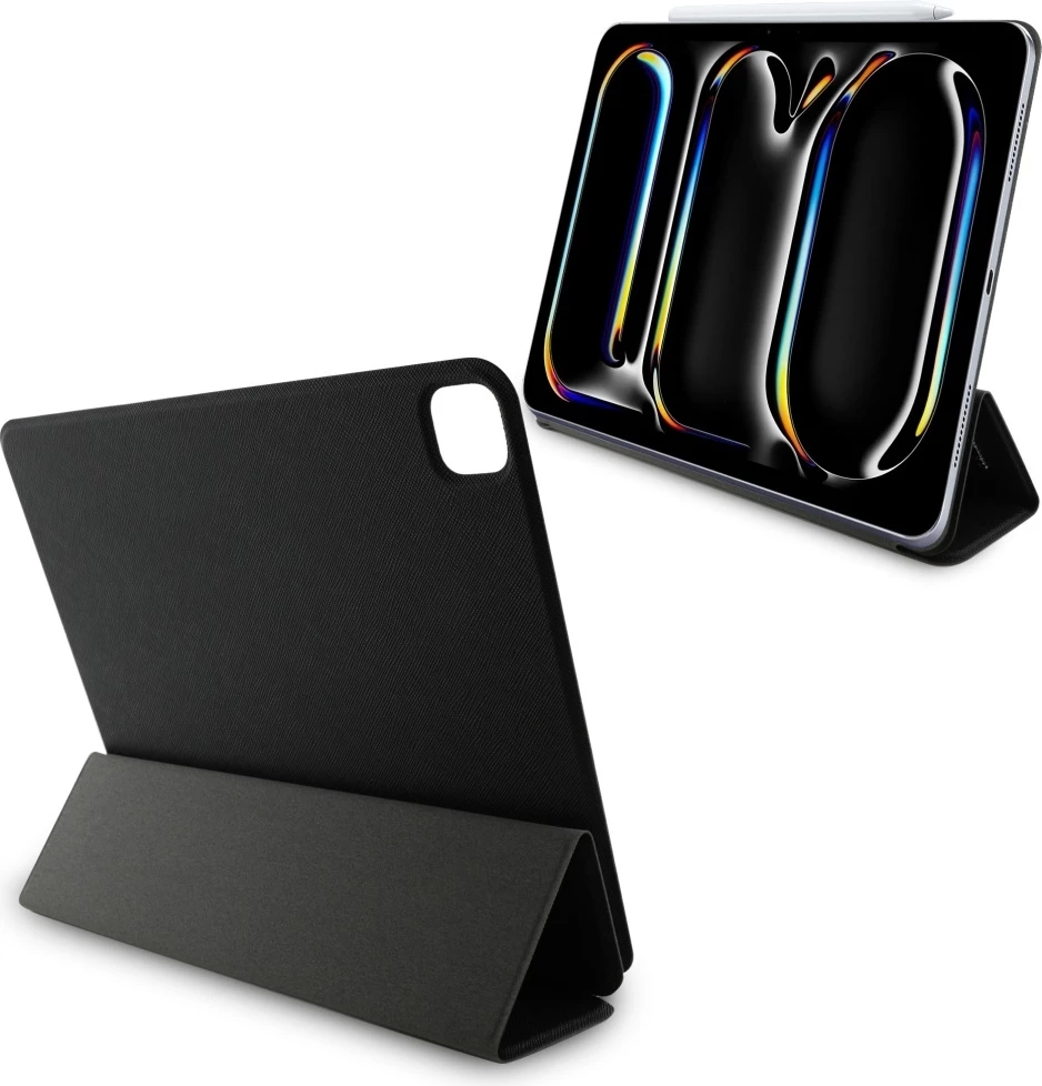 Mbështjellës Karl Lagerfeld Saffiano Magnetic Karl & Choupette për iPad Pro 13" 2024, i zi