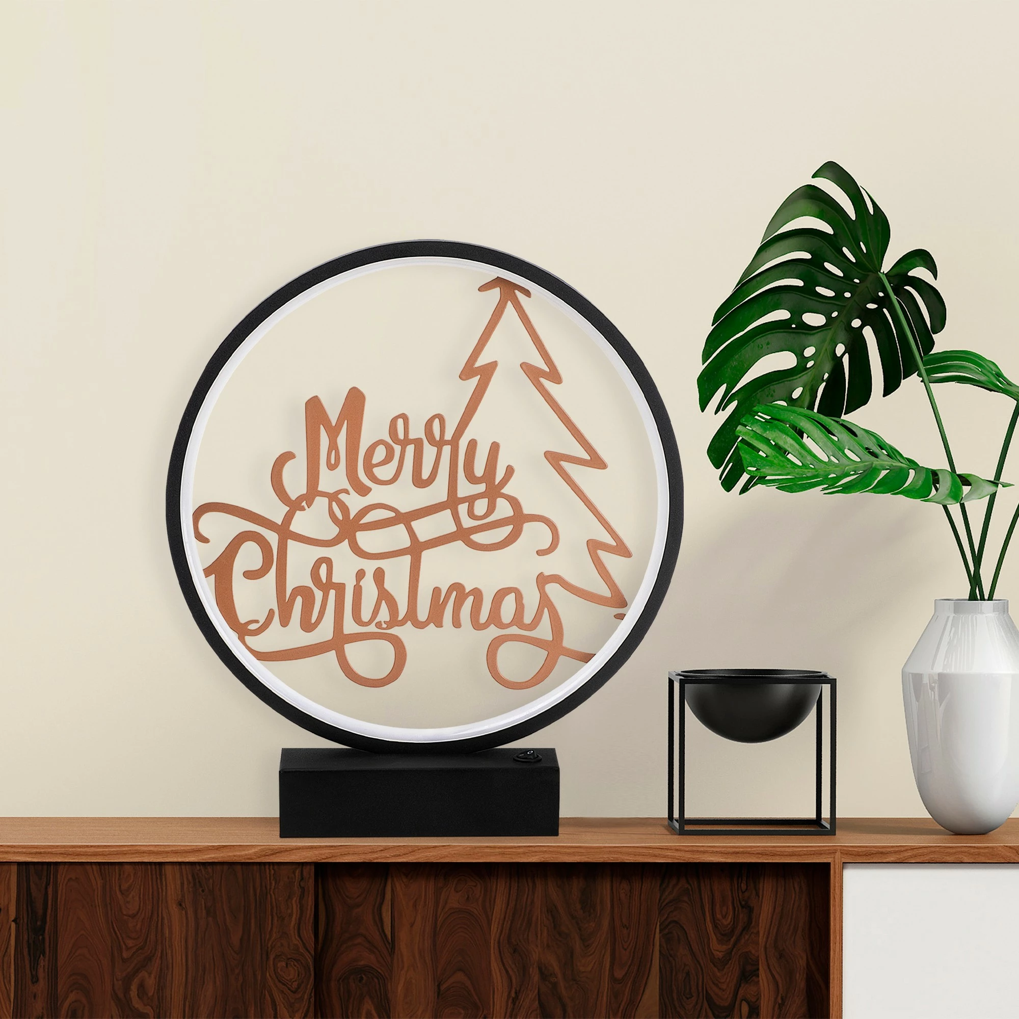Llambë tavoline Opviq, XMAS2, e zezë dhe bakri