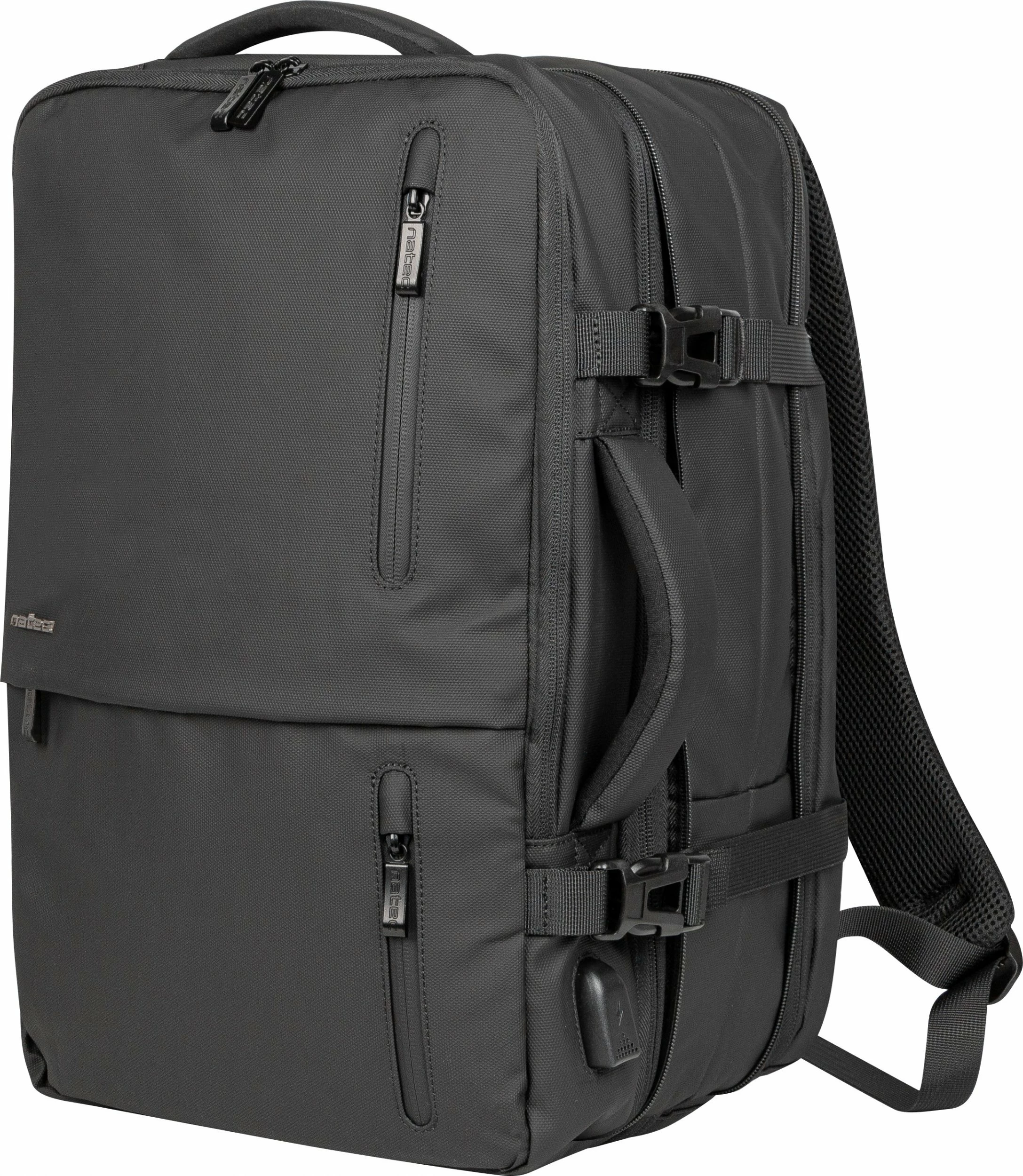 Çantë shpine për laptop Natec Camel Pro NTO-2116 17.3" me 3 ndarje, e zezë