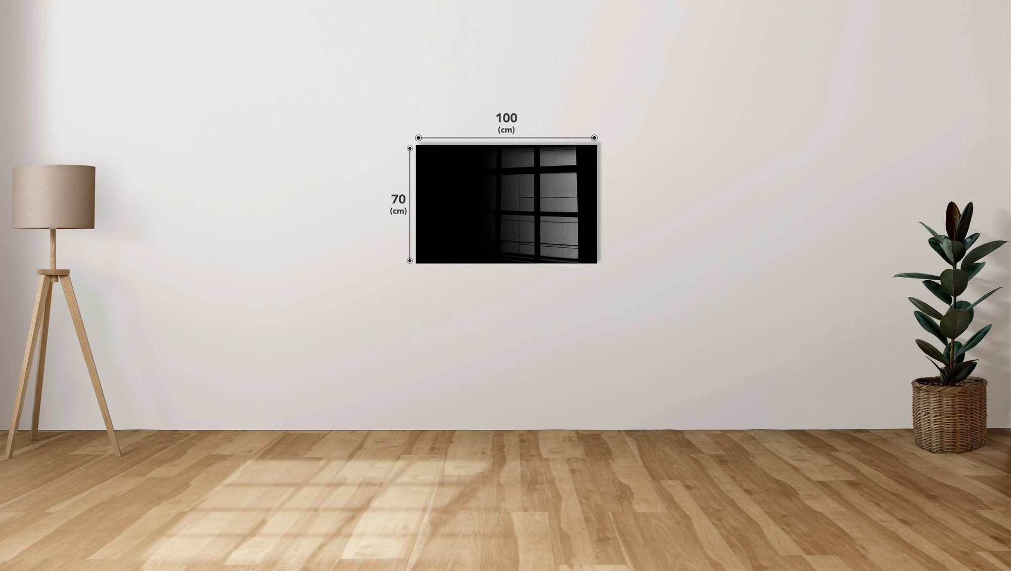 Pikturë dekorative prej xhami të temperuar Wallity, 70x100cm