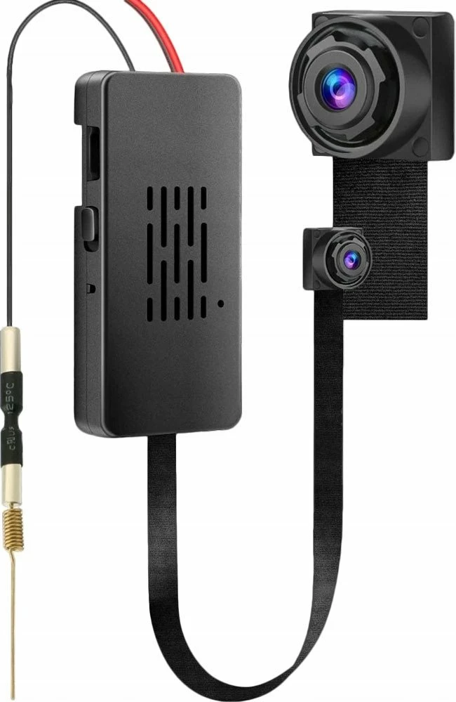 Kamerë spiunazhi mini Wi-Fi e fshehur ORLLO C2 Pro, Full HD 1080p, bateri 2800mAh, Tuya, e zezë, set