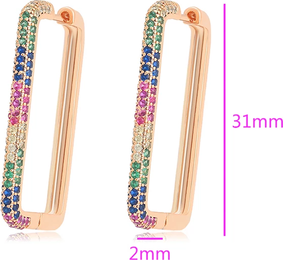 Vathë elegant Xuping të praruar në ari 18 karatësh VEXSH, shumëngjyrësh