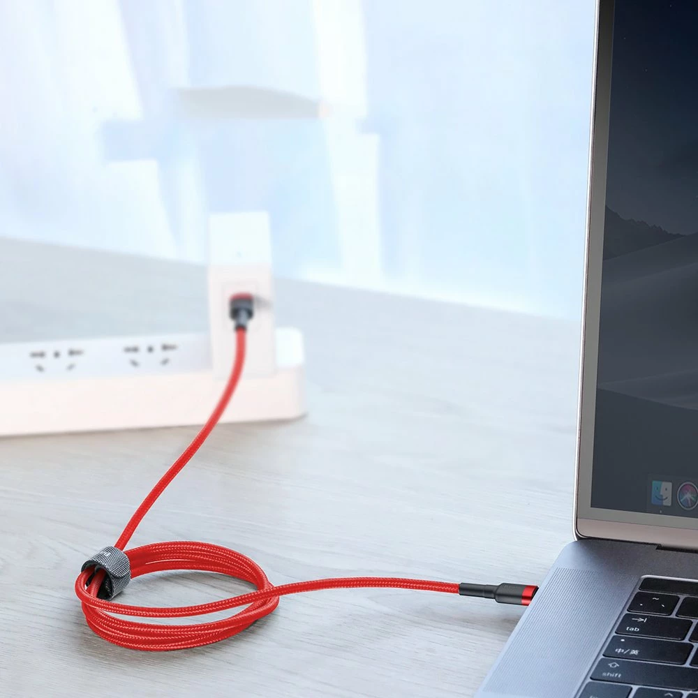 Kabllo USB-C në USB-C Baseus CATKLF-GG1, 1m, 60W, E zezë/Gri