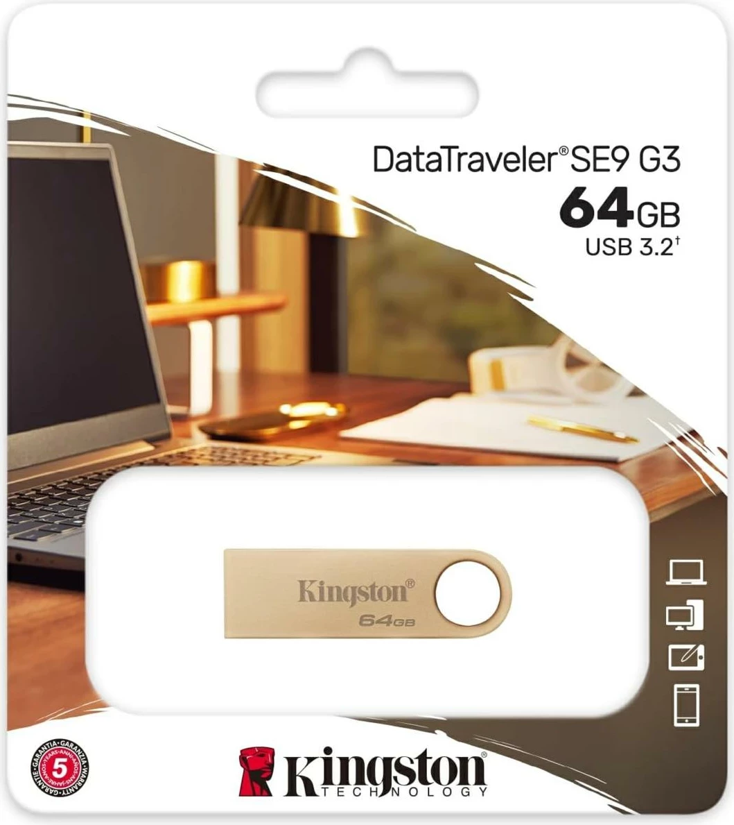 USB Kingston DataTraveler SE9 G3 64GB gold