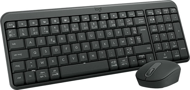 Set tastierë + maus Logitech MK250, pa kabllo (RF + Bluetooth LE), AZERTY FR, grafit