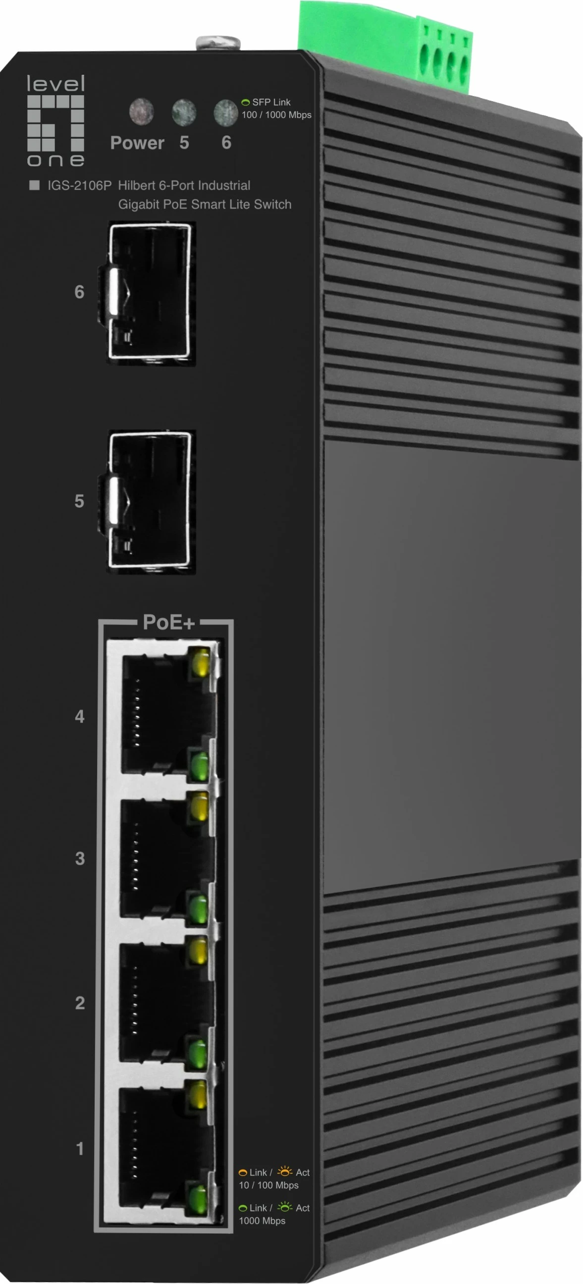 Switch LevelOne Hilbert IGS-2106P, 6 porta, PoE, Gigabit Ethernet, i menaxhuar