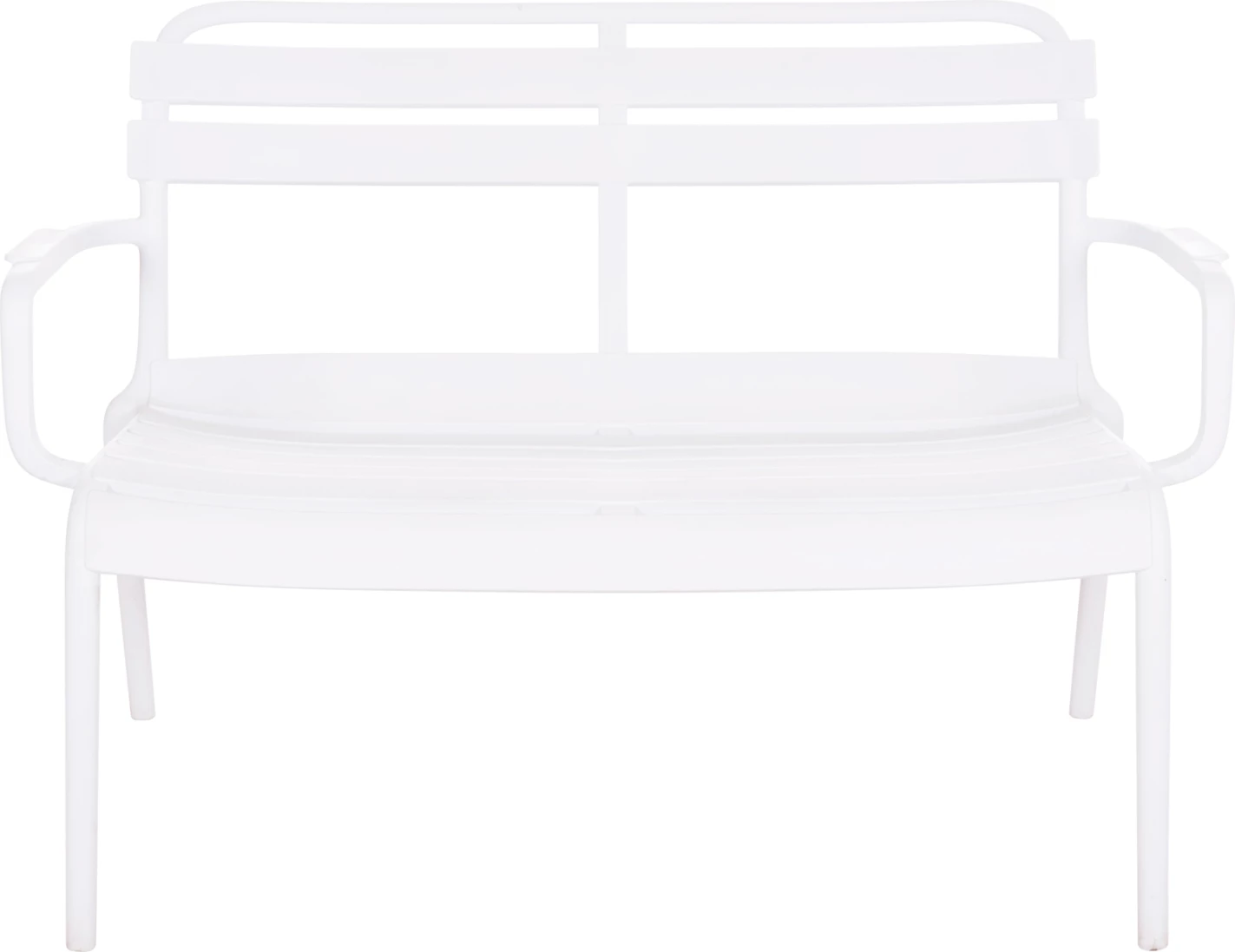 Stol dy vendësh KORVER, polipropilen, i bardhë, FH6332.01, 113x65x76cm