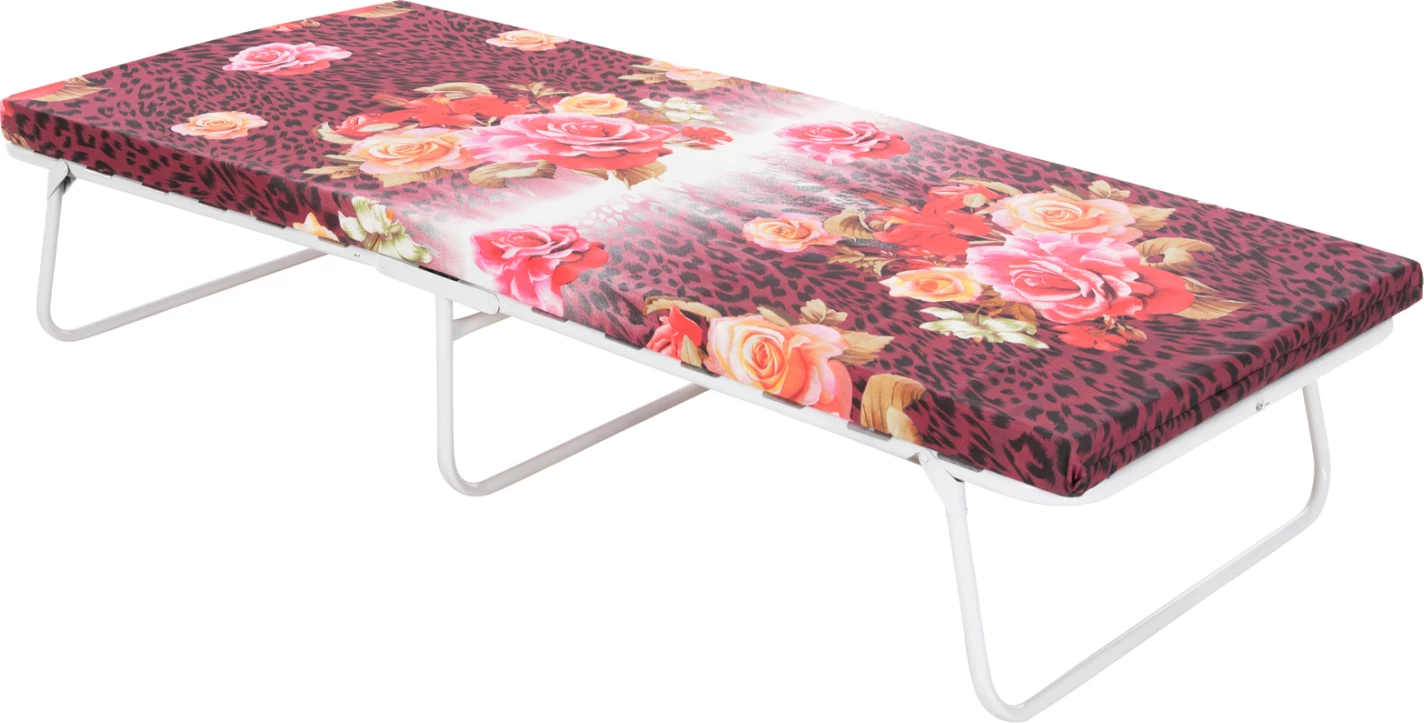 Shtrat kamping palosës me dyshek 6cm shkumë 180x80 me mbështetje druri