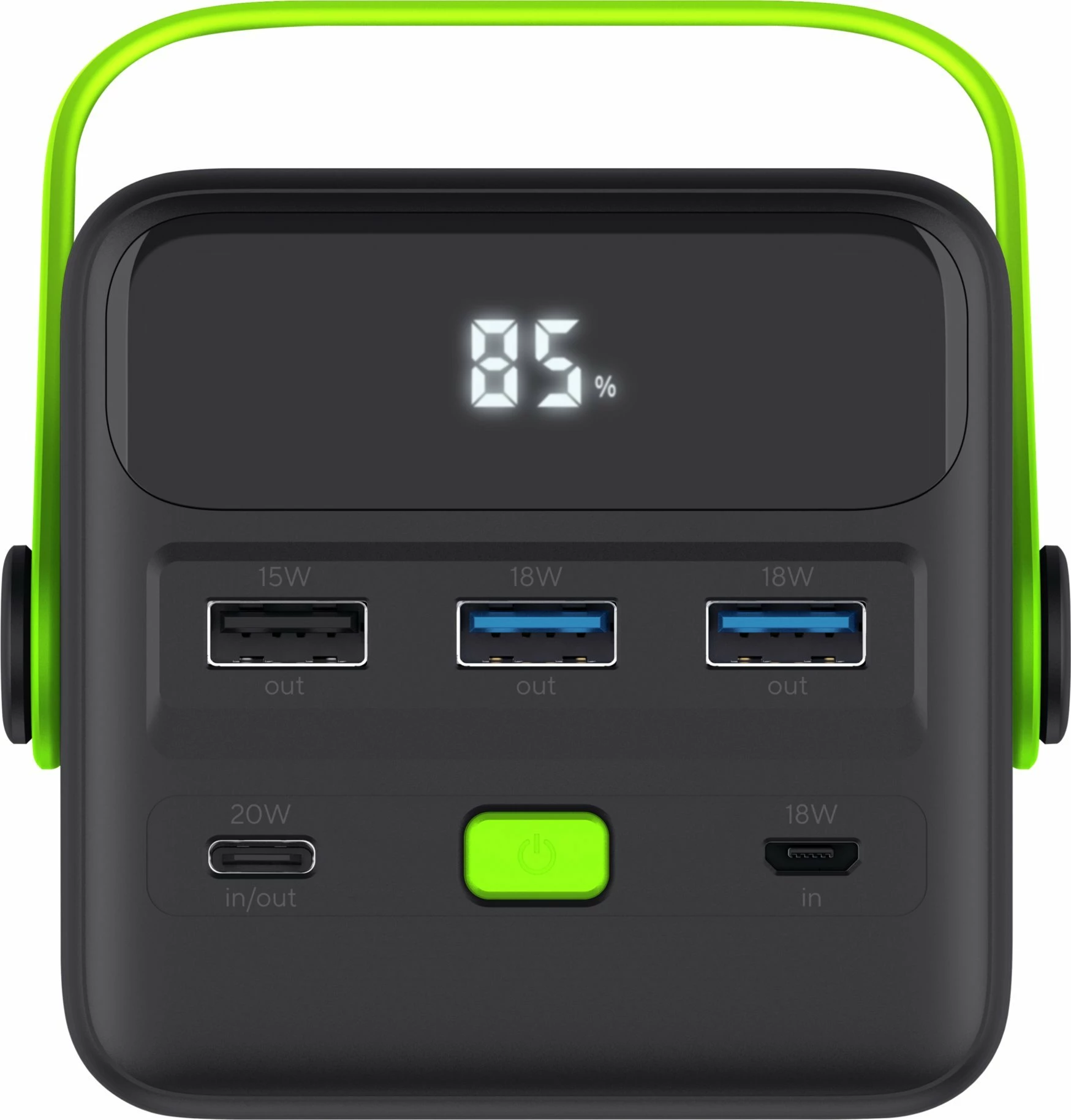 Powerbank Trust Redoh XXL 50000mAh 20W QC 3.0/PD me display, zi-jeshile