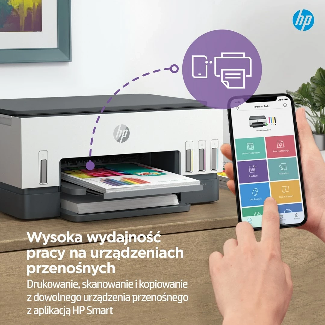 Printer HP Smart Tank 670, All-in-One, Wi-Fi, Ngjyrë