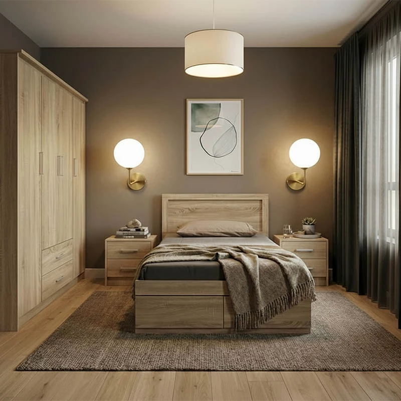 Set dhome gjumi Olympus Sonoma me shtrat 120x200cm, 4 pjesë