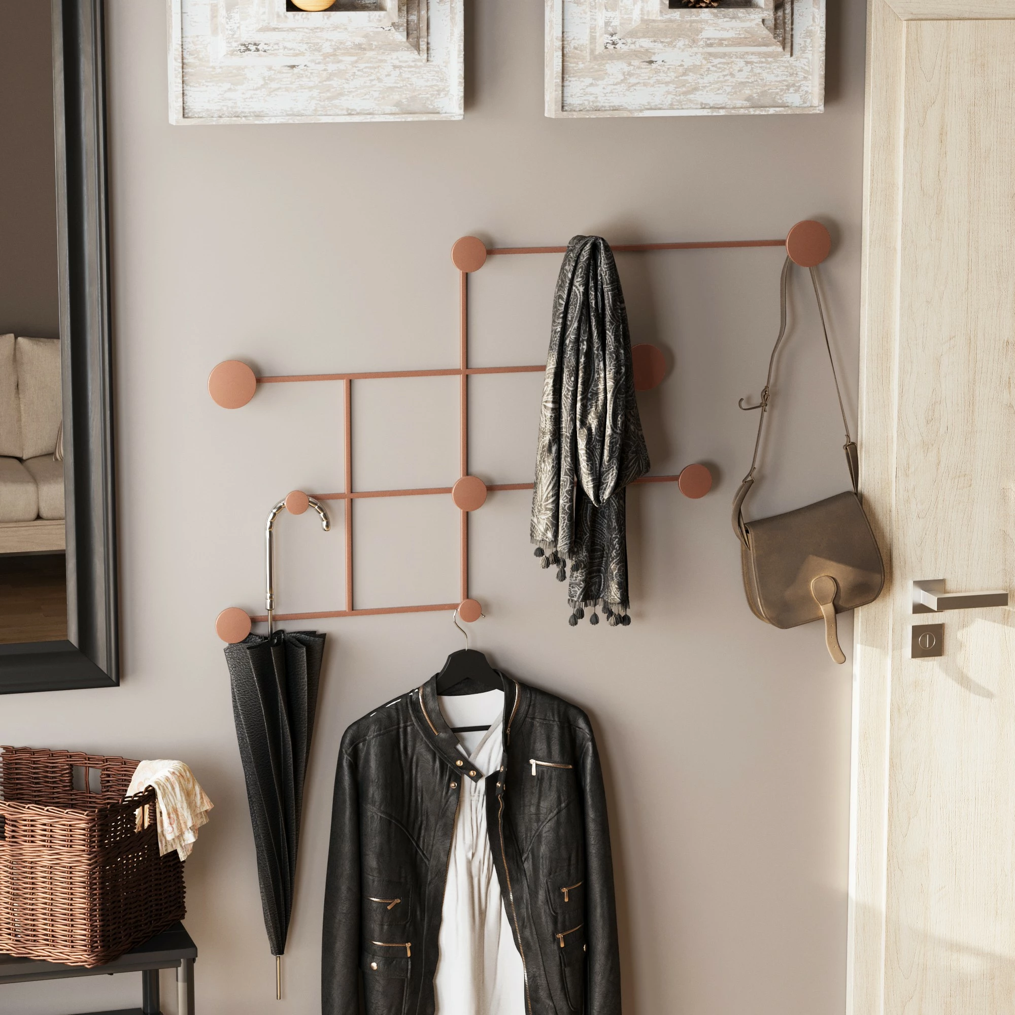 Varëse muri metalike, ngjyrë bakri, Wallity Fatara-C