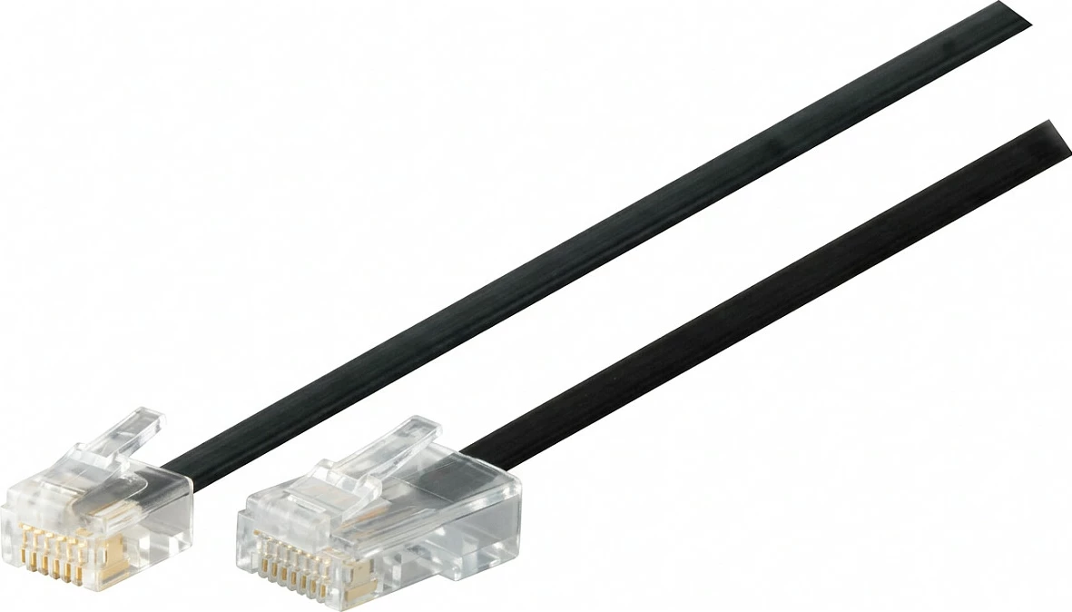 Kabllo telefoni/modemi S/CONN 70256, 6 m, RJ-45 në RJ-11, e zezë