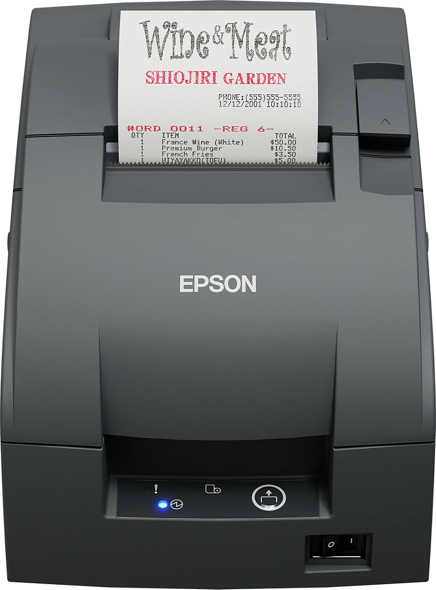 Printer POS Epson TM-U220IIB (102), dot-matrix, RS-232, prerëse automatike, 4.7 lps, gri