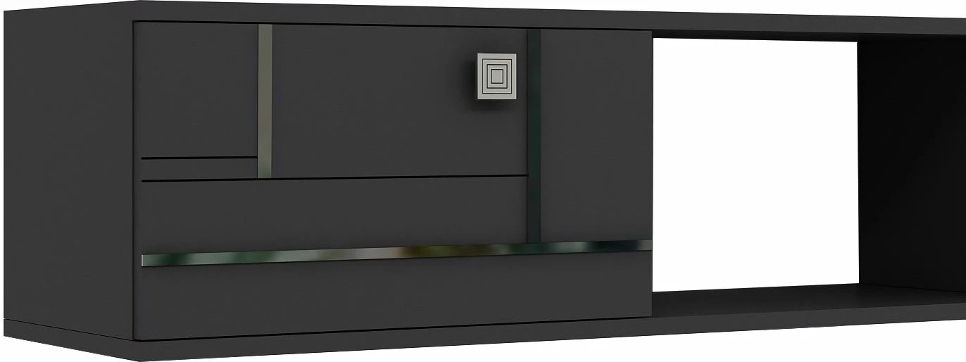 Komodë TV Skye Decor, anthracite, silver, Aredam