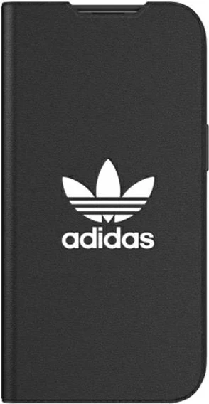 Mbështjellës Adidas OR Booklet Case BASIC për iPhone 13, 6.1", zi-bardhë