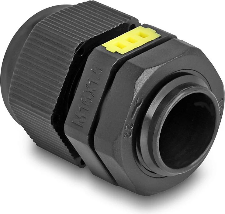 Gland kabllo DeLOCK M16 me ventilim, IP68, 4-8 mm, 2 copë, e zezë