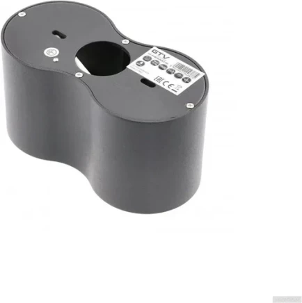 Plafonierë tavanore GTV AVEIRO DUO BIS 2xGU10 230V IP20 160x80x90mm, e zezë