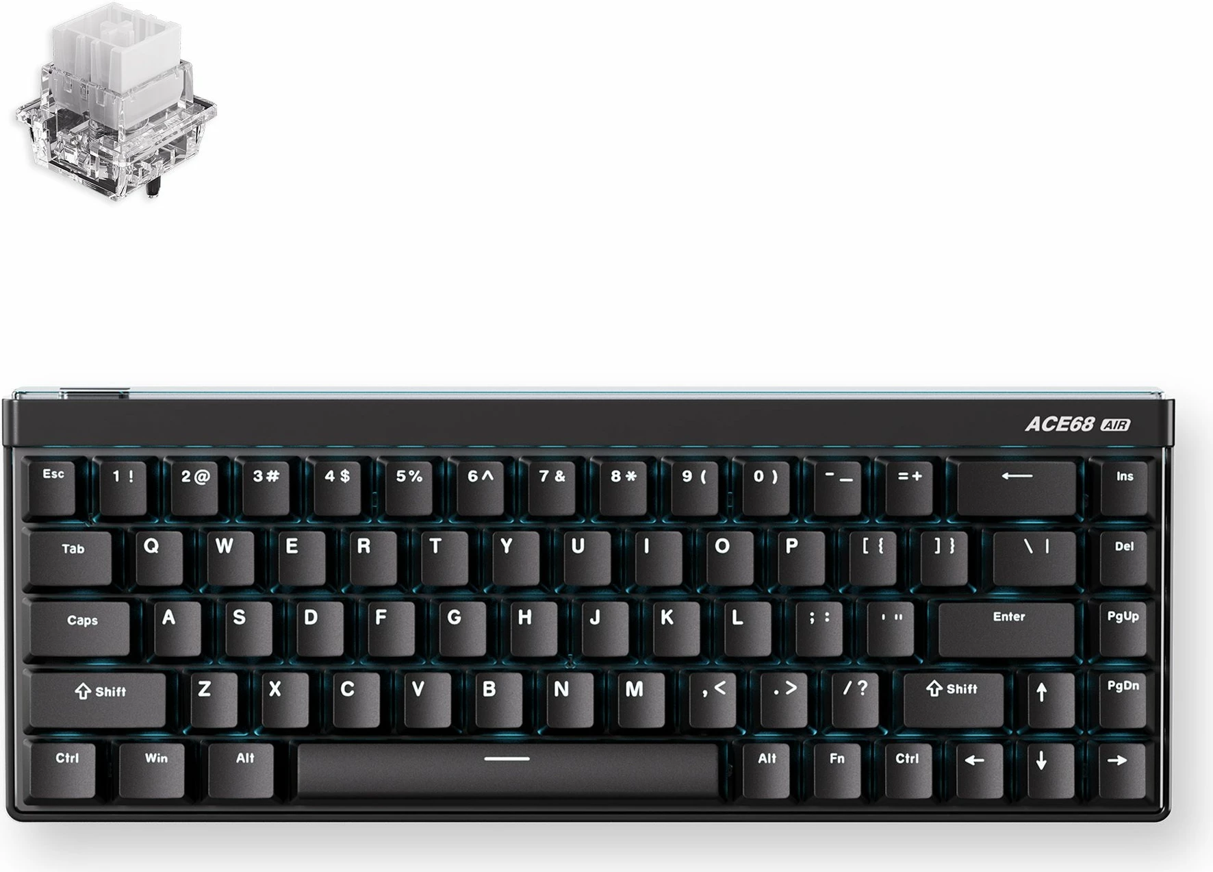 Tastierë gaming MCHOSE Ace 68 Air (MC-Ace68Air-10) 65%, Hall Effect, 8K RGB, USB, e zezë