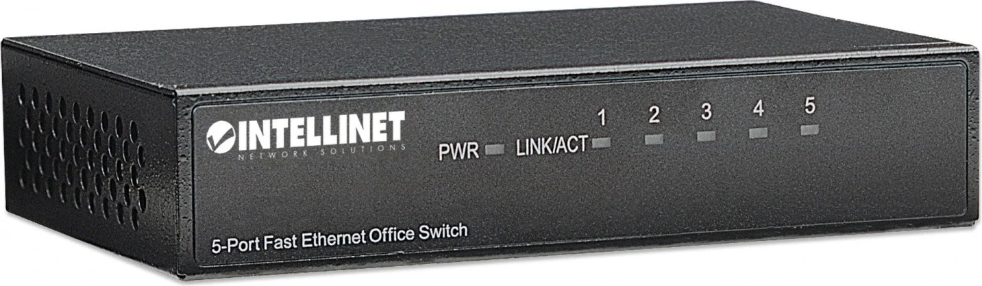 Switch Intellinet 523301, 5p Fast Ethernet, për desktop, kasë metalike